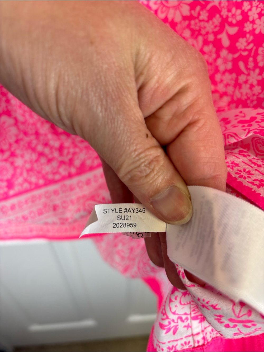 J. Crew neon pink floral tunic swim cover up sz sm - Picture 8 of 9